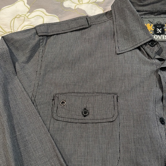 Men’s L/S Military style button down - Picture 2 of 5